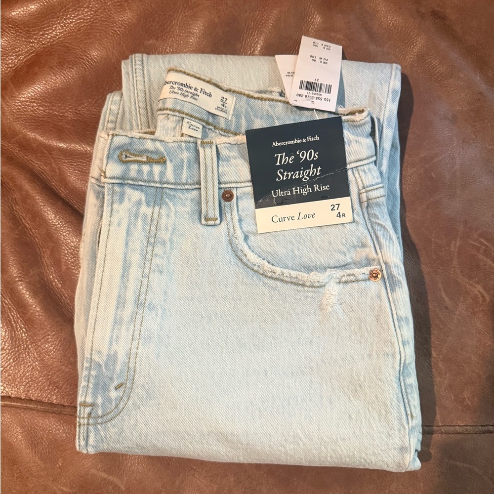 Abercrombie & Fitch Women's Ultra High Rise Light Blue Jeans